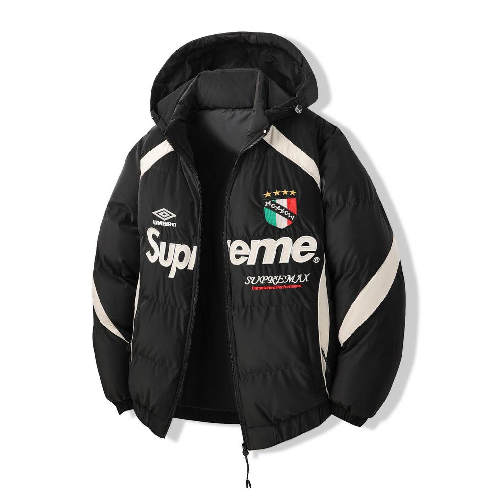 Amerikaans Geborduurde Katoenen Jas met Opstaande Kraag, Afneembare Capuchon en Retro Stijl – Dikke, Warme en Trendy Puffer Buitenjas.