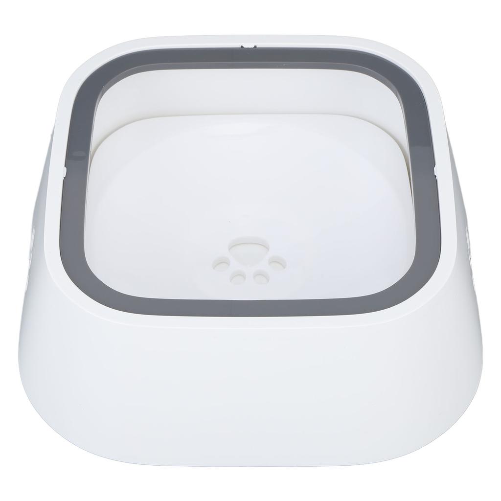 Pet Slow Water Feeder Splash Proof Prevent Slip Car Carried Large Dog Water Bowl for Cat White