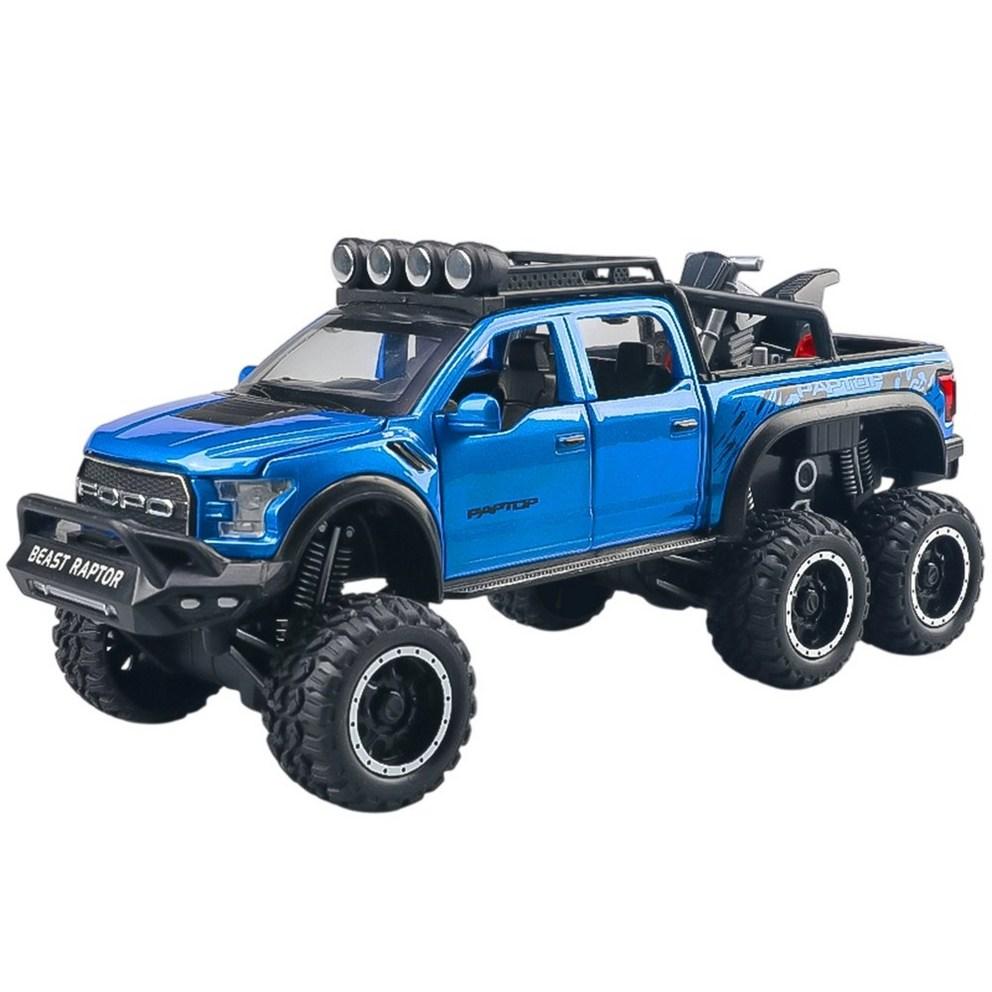 MyCar Premium 1:24 Die-cast Alloy Ford Raptor F-150 Model Car - Collectible Figurine & Decor, Blue
