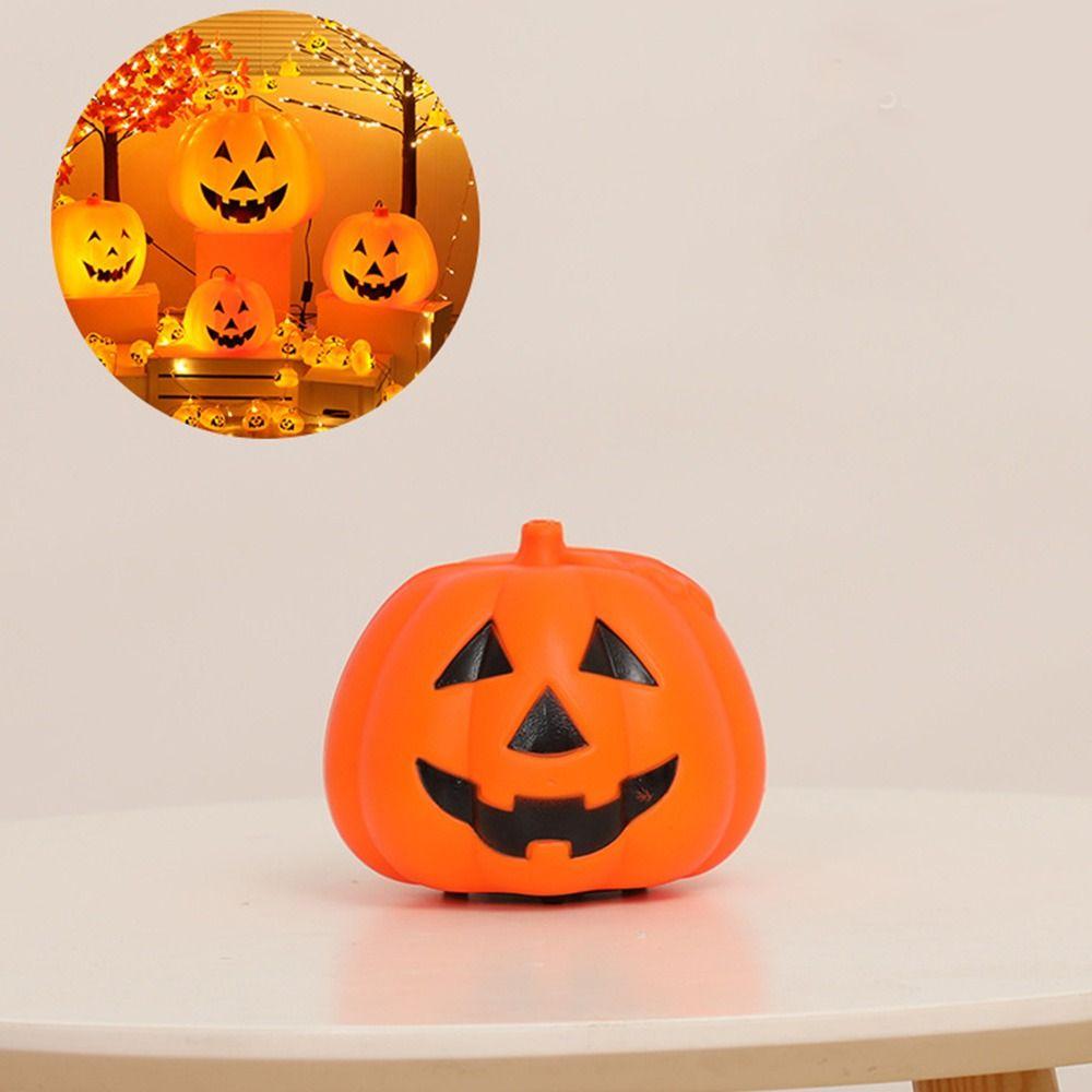 LED Light Halloween Jack-O-Lantern Luminous Pumpkin Lamp Portable Pumpkin Lantern Party Supplies