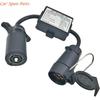 Y4UA Easy Installation US Vehicle 7Pin Blade Socket to EU 7Pin Connector Trailer Light to EU Trailer Light Converter