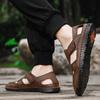 Fashion Men Fashion Beach Cool Sandals Outdoor Casual Male Shoes 2025 New Classic Leather Men Shoes Summer New Large Size Men's Sandals