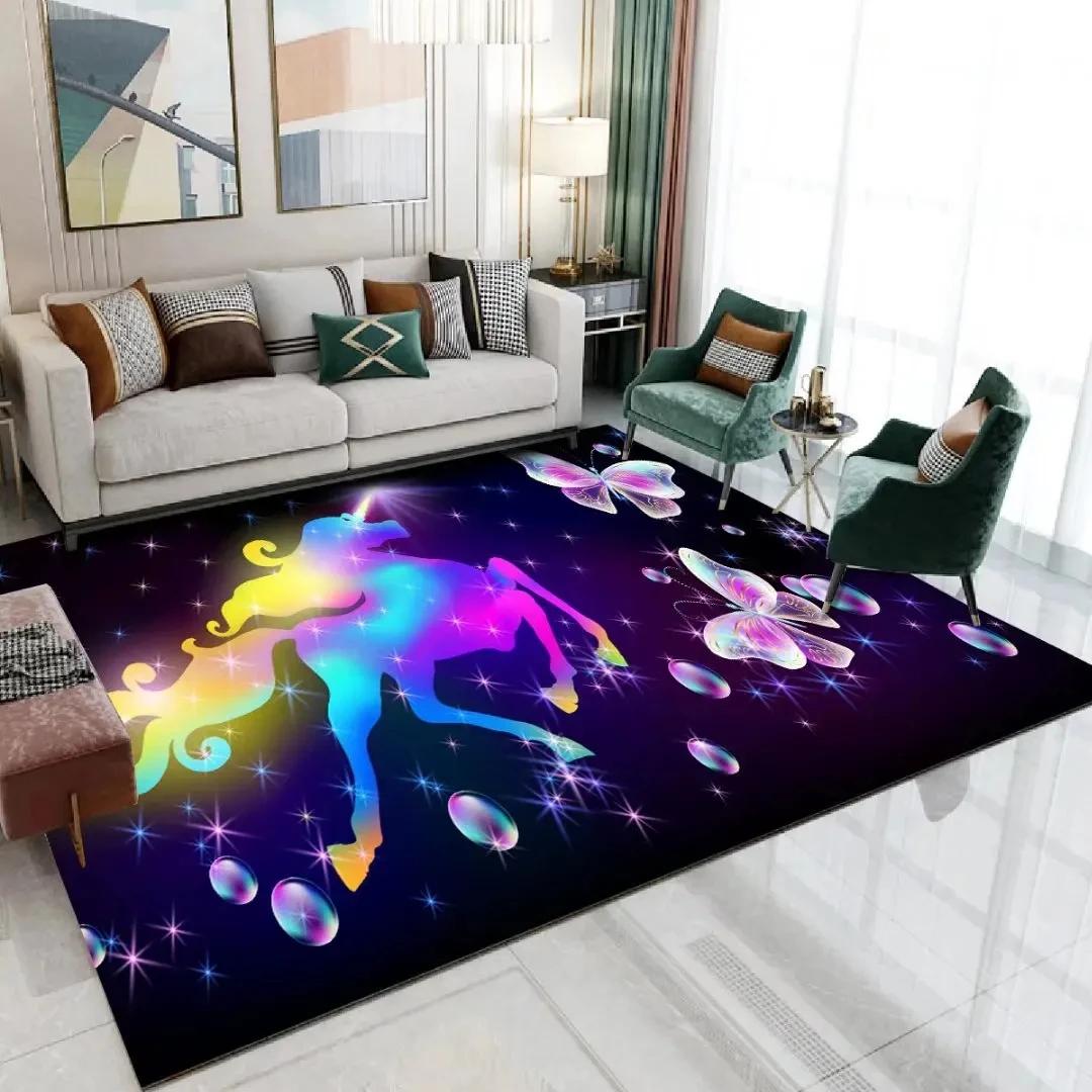 

3D Print Dream Butterfly Carpet Children Bedroom Decor Floor Mat Soft Anti-slip Living Room Carpets Home Decoration Area Rug 40x60cm 16x24 inch