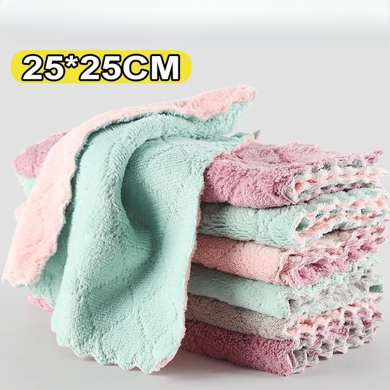 

Мягкая бархатная кухонная салфетка, суперабсорбирующее бытовое чистящее полотенце, антипригарное масло, тряпки для мытья посуды, салфетки, салфетки для посуды, кухонные полотенца 10pcs