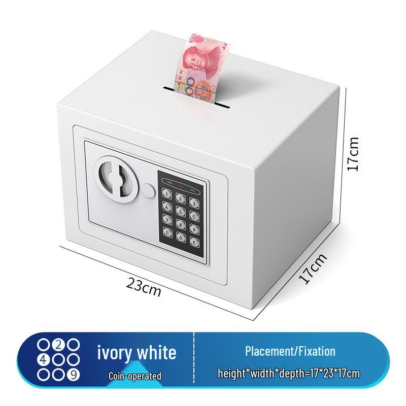 Mini 17E Electronic Safe: In-Wall Coin-Operated Piggy Bank for Households
