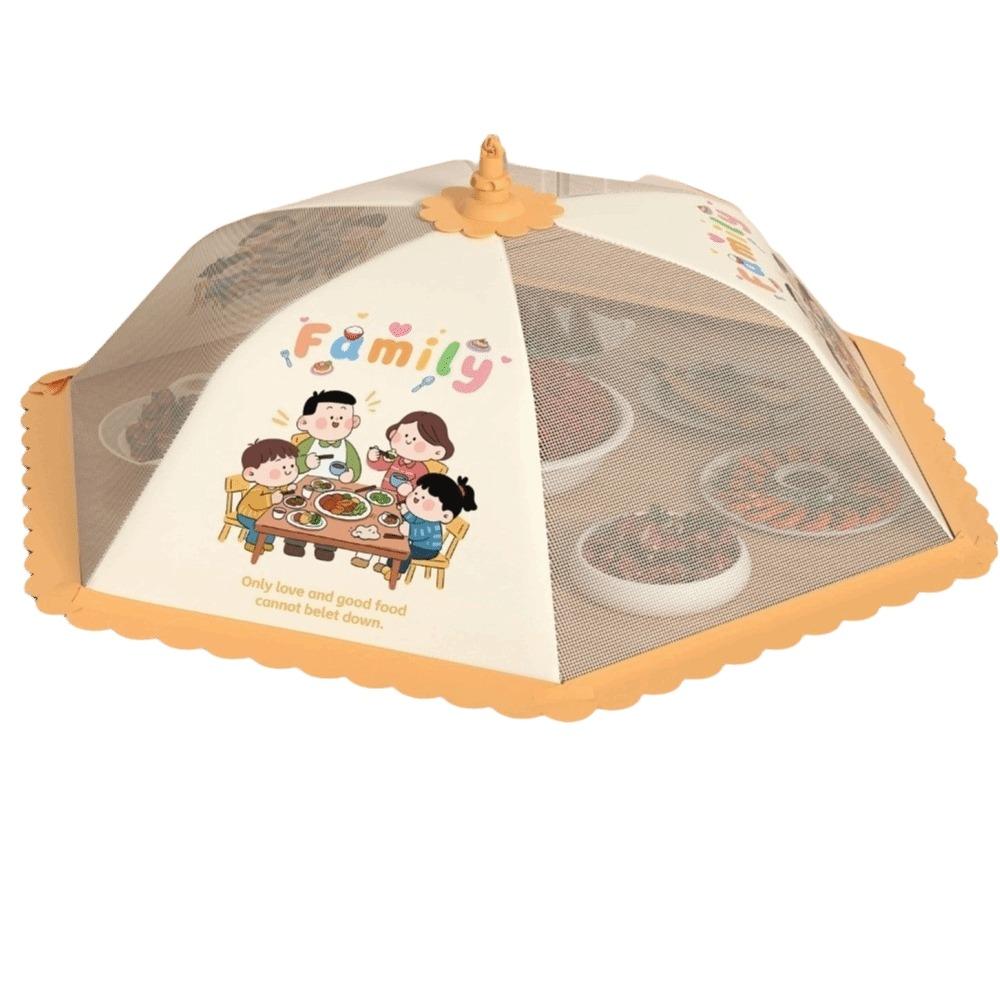 Mosquito Proof Dustproof Food Cover Cartoon Pattern Meal Cover Portable Food Storage Cover  Home 31.50x31.50 in