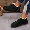 Women's Winter Warm Snow Boots Women Suede Solid Color Keep Warm Flat Bottom Shoes Fashion Daily Soft Casual Cotton Shoes