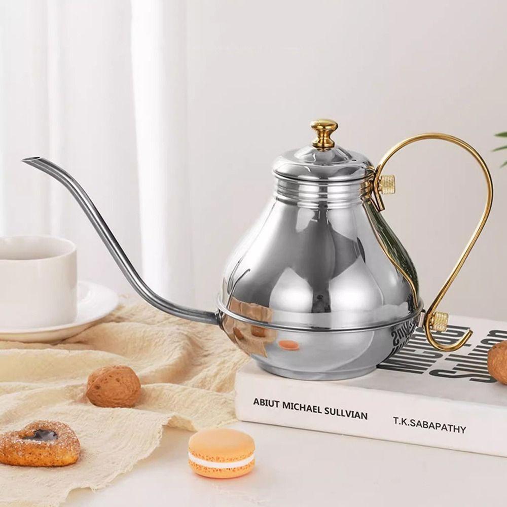 Bollitore da Caffè in Acciaio Inossidabile a Collo d'Oca con Beccuccio Sottile Macchina da Caffè da Viaggio Bollitore da Caffè Cucina