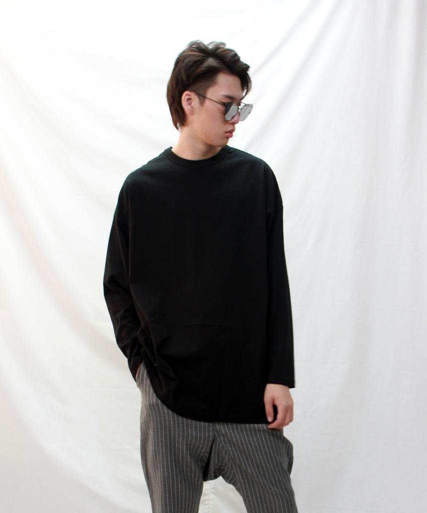 Deumakeu Men'S & Women'S Oversized Layered Plain T-Shirt Black