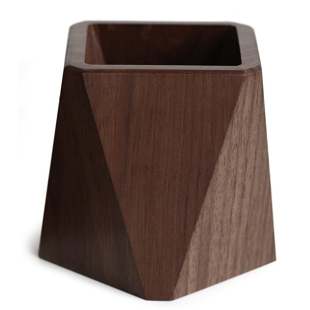 M-Modern-Stationery Storage Black Walnut Simple Desk Office Pen Holder Student Calligraphy Multi-Function Storage