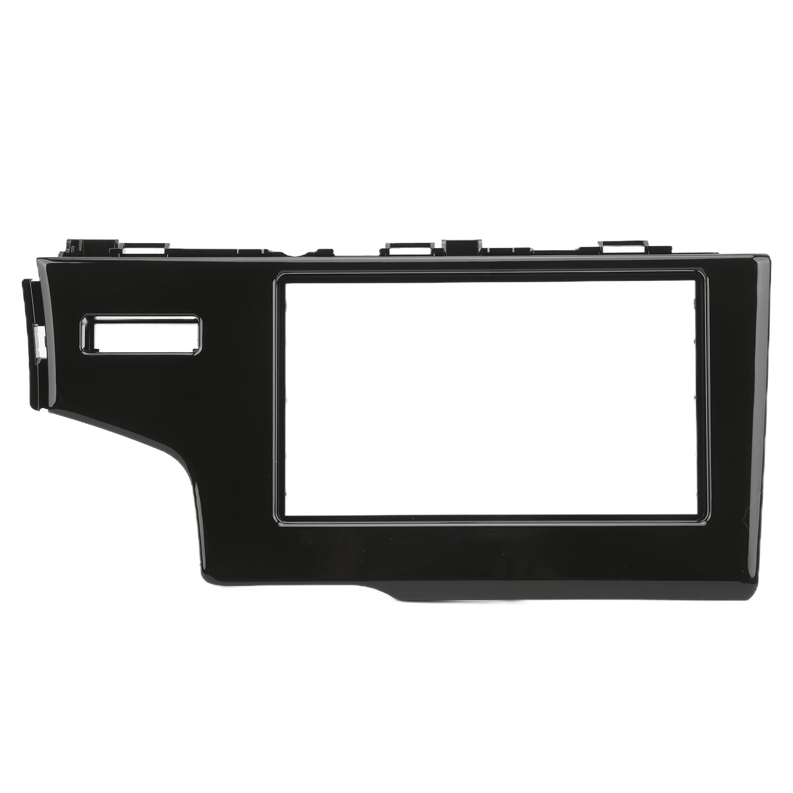 2DIN Автомагнитола Радио Фасция Центральная Панель Управления Аудио Навигации Замена для Fit Jazz LHD УФ Черный 2013‑2015