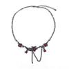 Niche Gun Black Fringed Red Zircon Gothic Clavicle Chain Women European Cross-border Dark Wind Punk Daily Party Neck Accessory Gift