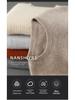 Men's High-Quality 100% Wool Round Neck Sweater, Vertical Ribbed Knit, Soft and Luxurious Thick Base Layer