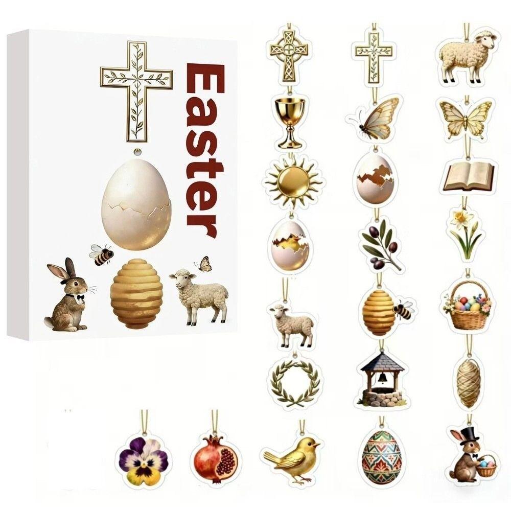 

Decorative Easter Pendant Surprise Countdown Calendar Pendant Easter Celebration Style 1
