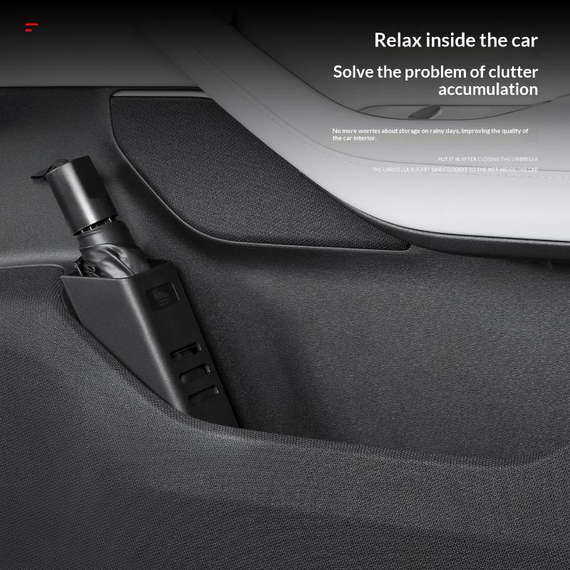 Car Boot Umbrella Holder Vehicle Umbrella Storage Bucket In-Car Storage Box Door-Mounted Household Storage Rack Universal Fit