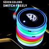 New Luminous Car Coaster Water Cup Holder Pad Anti-slip Mat Auto Accessories For Volkswagen VW Caddy Scirocco CC Touareg Tiguan