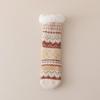 New Winter Legs Warmer Lamb Wool Floor Socks Fleece Thickened Warm Non-slip Silicone Home Socks Ethnic Style Tube Socks
