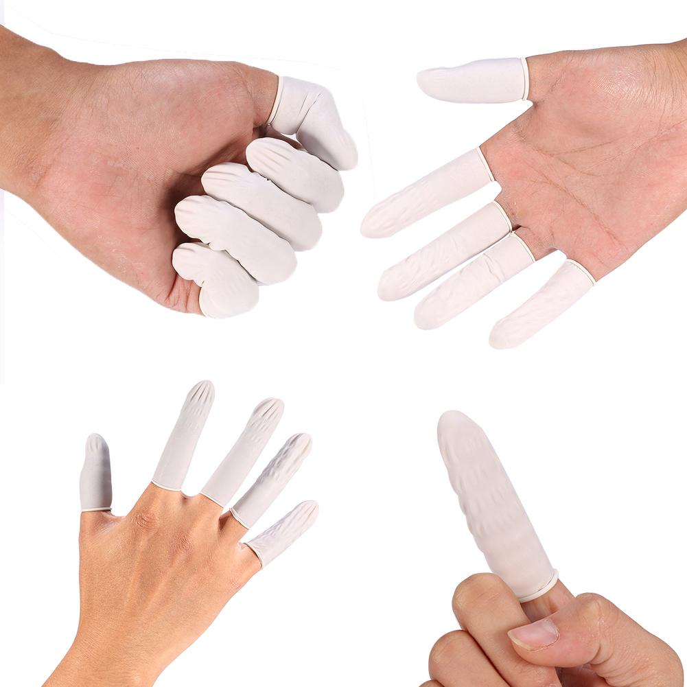 100PcsCelsiusBag Disposable Anti Static Protective Rubber Finger Cots Tattoo Nail Art Accessory