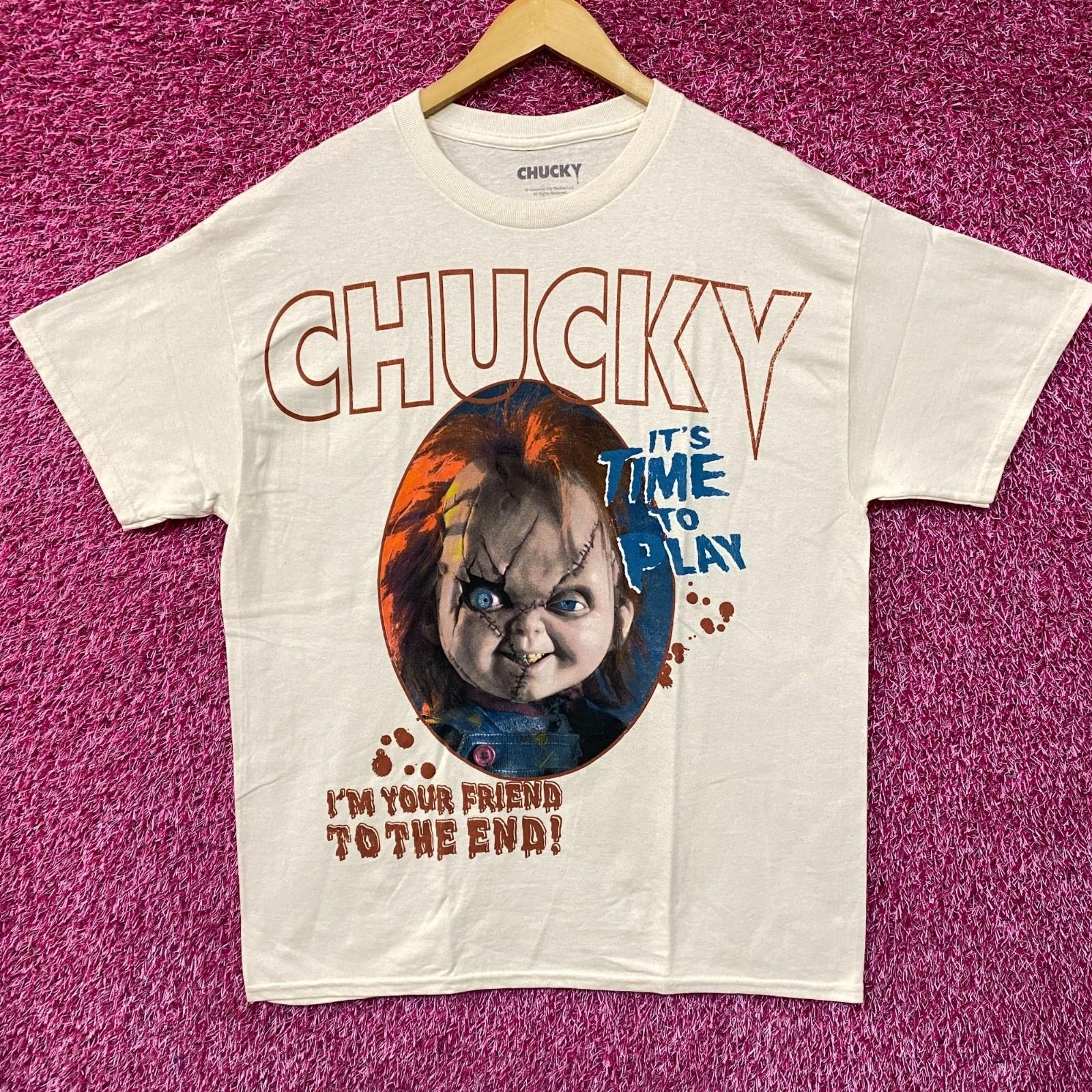 Chucky Childs Play Its Time To Play Horror Movie 100% Cotton T-shirt Mens Tees Top S