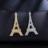 Broche Torre Eiffel Banhado a Ouro/Prata Broche de Strass Acessórios Decorativos de Joias para Roupas