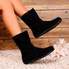 Damenschuhe 2025 Marke Mid-Calf Damenstiefel Mode Slipper Freizeitschuhe Damen Hot Sale Übergröße Einfarbige Schuhe für Damen