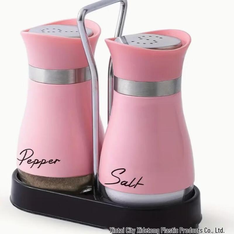 Stainless Steel & Glass Seasoning Shaker Set