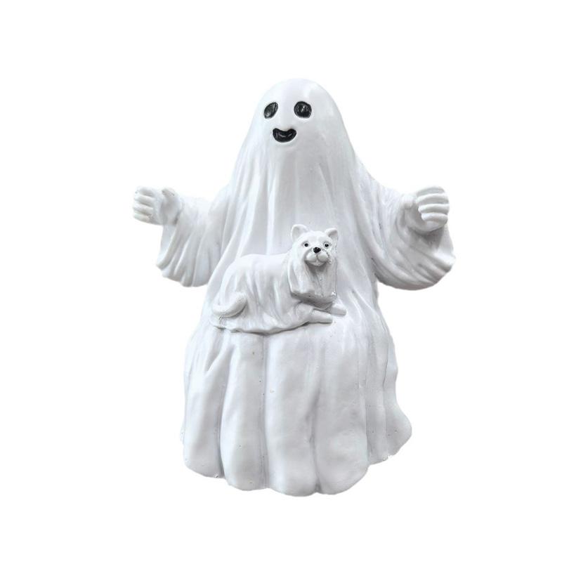 

1 шт. Скульптура Спектр День Благодарения Смола Милый Качели Декор для Сада Подвесной Качающийся Призрак Собака Орнамент Хэллоуин