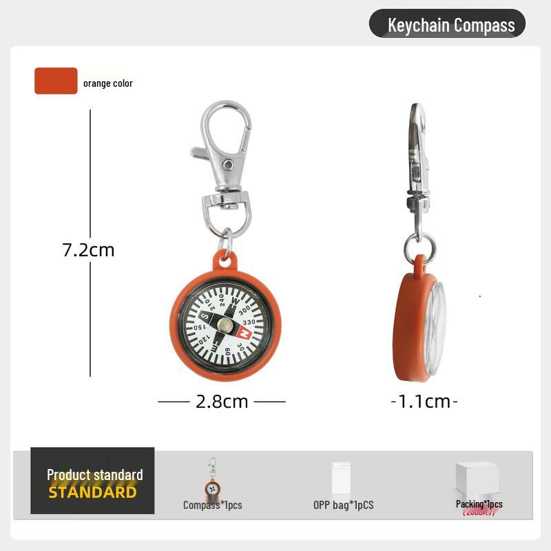 Dairuien Portable High-Precision Keychain Compass (5-Pack)