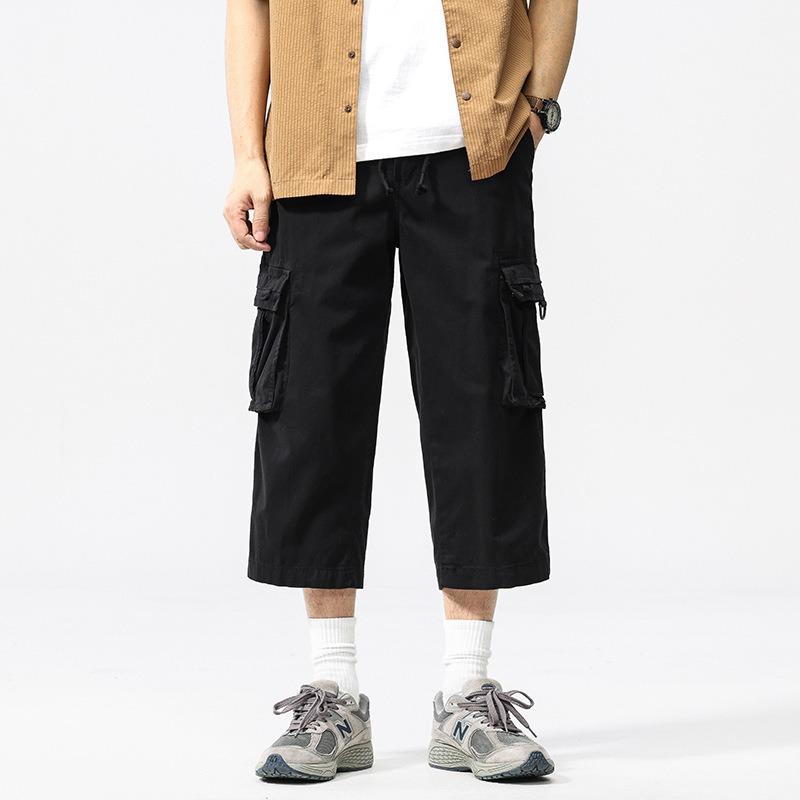 Sommer-Latzhose Achtelhose Herren lässig locker Rowdy gutaussehend Retro trendige Marke Herren High-End-Hose