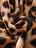 Retro Women Silk Scarf Black Leopard Print Bright Silk Wrap Shawls Lady Sunscreen Bandana Hijab Scarve Pareo Headscarf Boho New