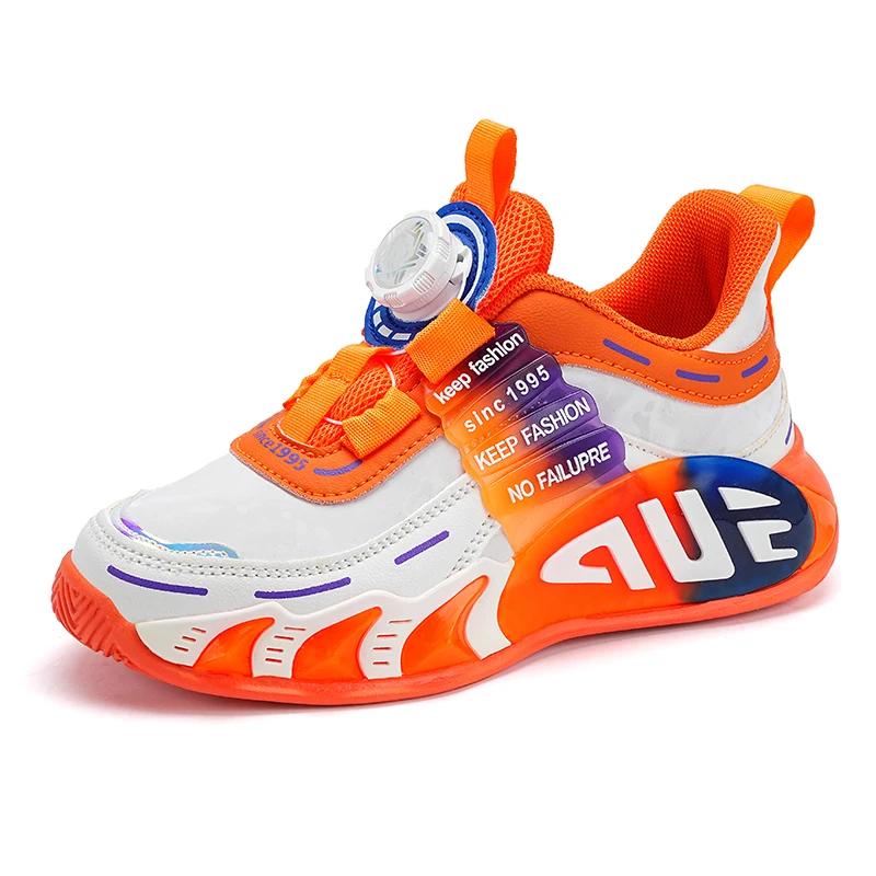 

Autumn New Design Children Sneaker Boy Sports Shoes Fashion 4 To 12 Years Kids School Tennis Shoes Boy Casual Sneaker 39 оранжевый