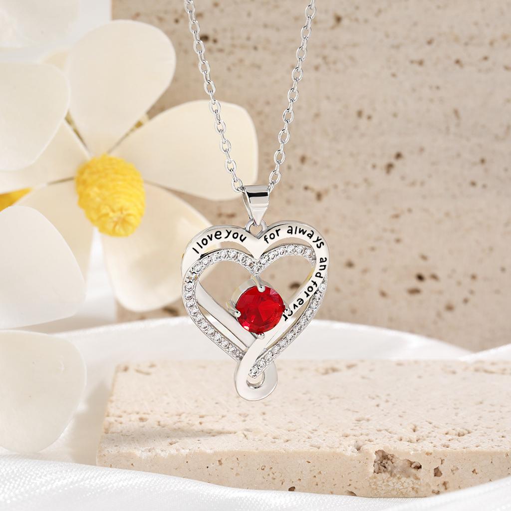 Double-Layer Eternal Love Necklace Female, Ocean Heart Twelve Star Stone Series Love Necklace