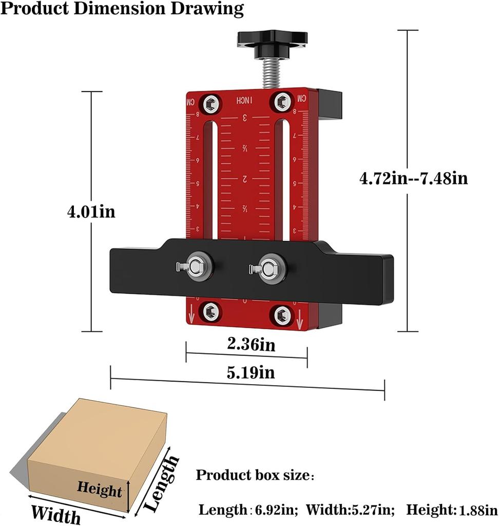 Cabinet Door Installation Positioner, Aluminum Alloy Cabinet Hardware Jig, Versatile Hardware Jig, Cabinet Installation Tools