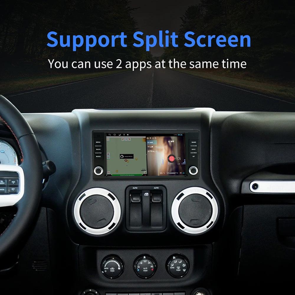 Jeep Wrangler Challenger Android Bluetooth GPS Навигация с Carplay и Камерой Заднего Вида 2+32G WiFi