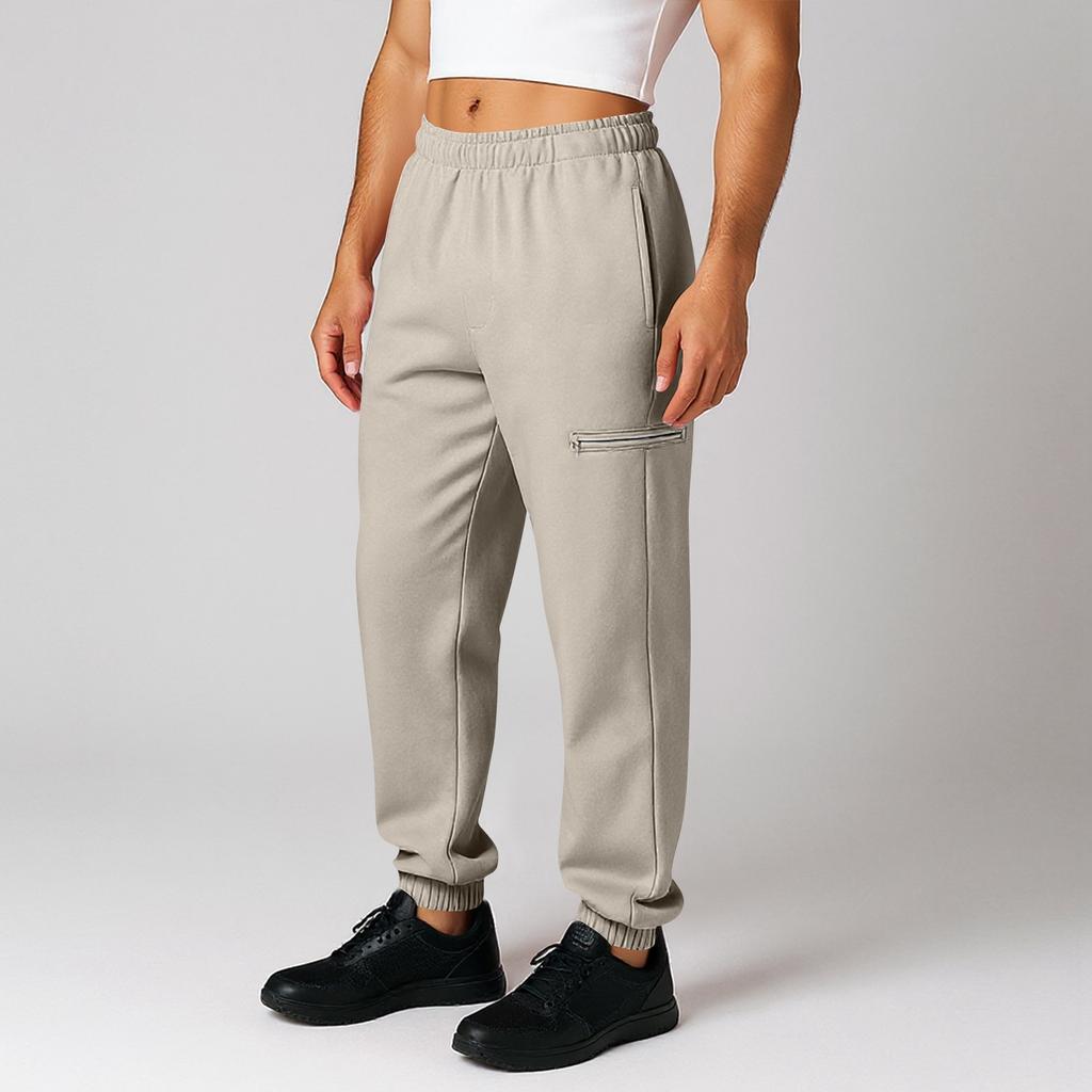 Women's And Men's Sports Pants With Pockets Fashionable Solid Color Elastic High Waisted  Casual Sweatpants Pants