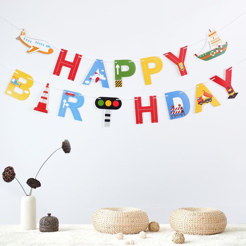 New Style Astronaut Cartoon Birthday Party Banner