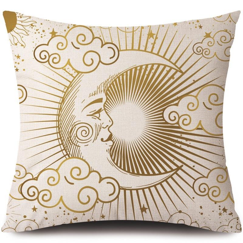 Tarot Card God Sun Face Pillowcase Moon Pillowcase Decoration Living Room bedroom sofa Bed Home Decor Car Cushion decoration