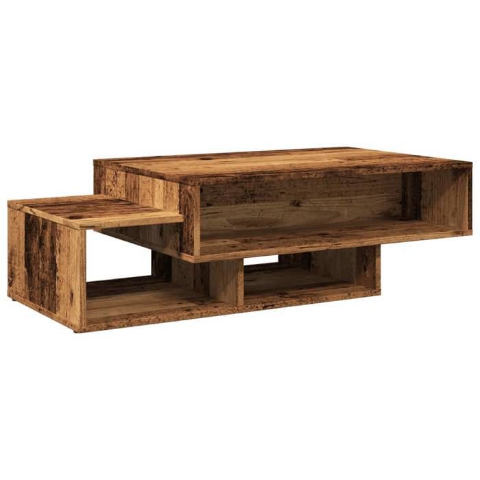 VidaXL Table basse vieux bois 105x55x32 cm bois d'ingénierie, table d'appoint, table de salon, table latérale, bout de 856670
