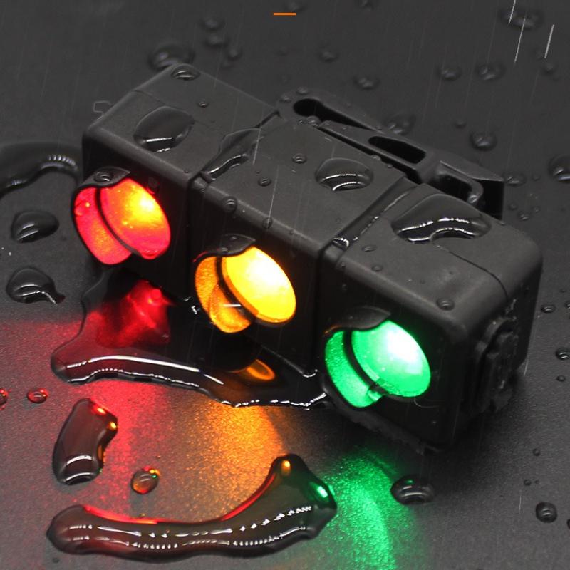 1Pc Bicycle Tail Light Night Usb Charging Outdoor Led Safety Warning Light Riding Mountain Bike Three-color Rear Light