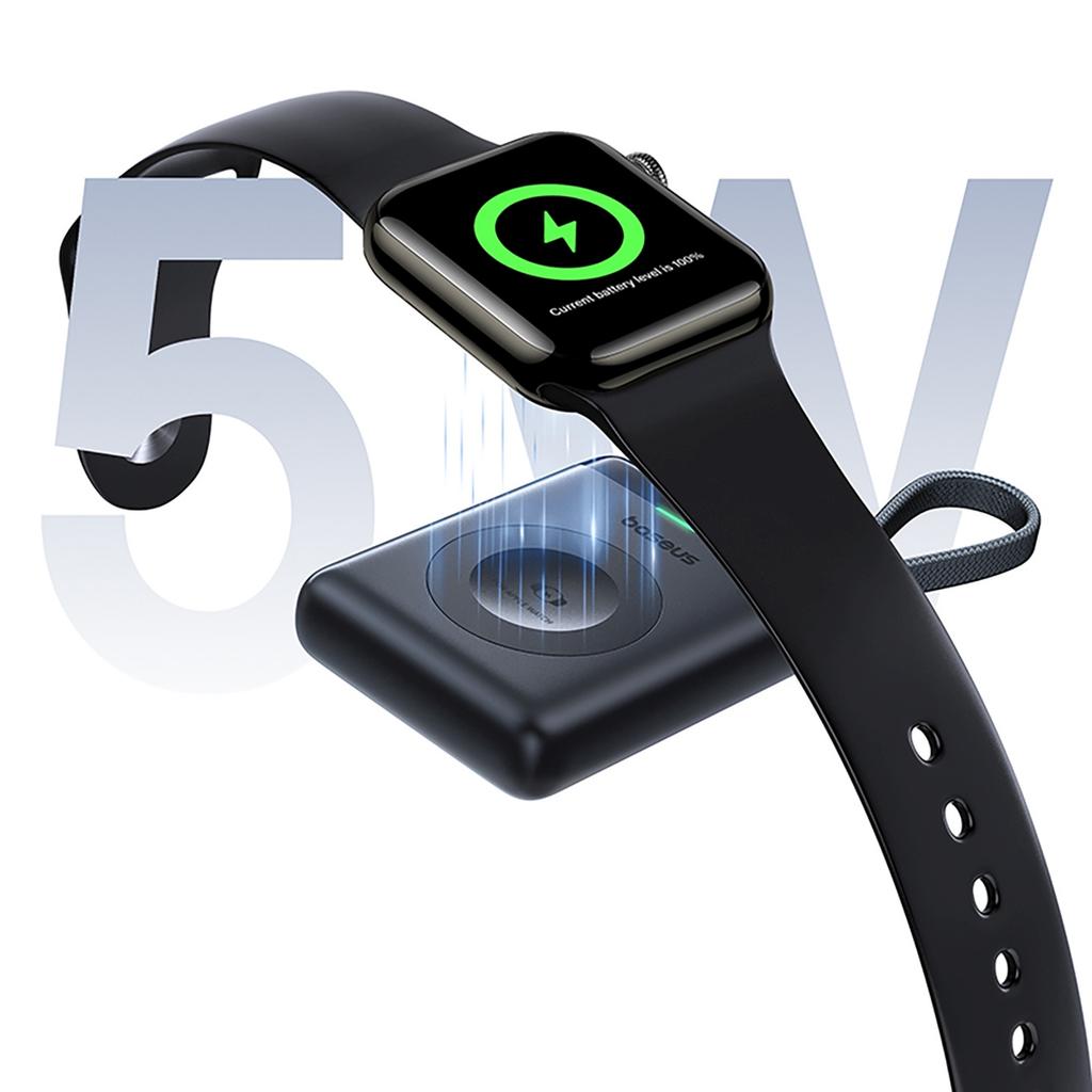 Powerbank 1640 mAh 5W EnerFill FW11 für Apple Watch mit integriertem Kabel - schwarz