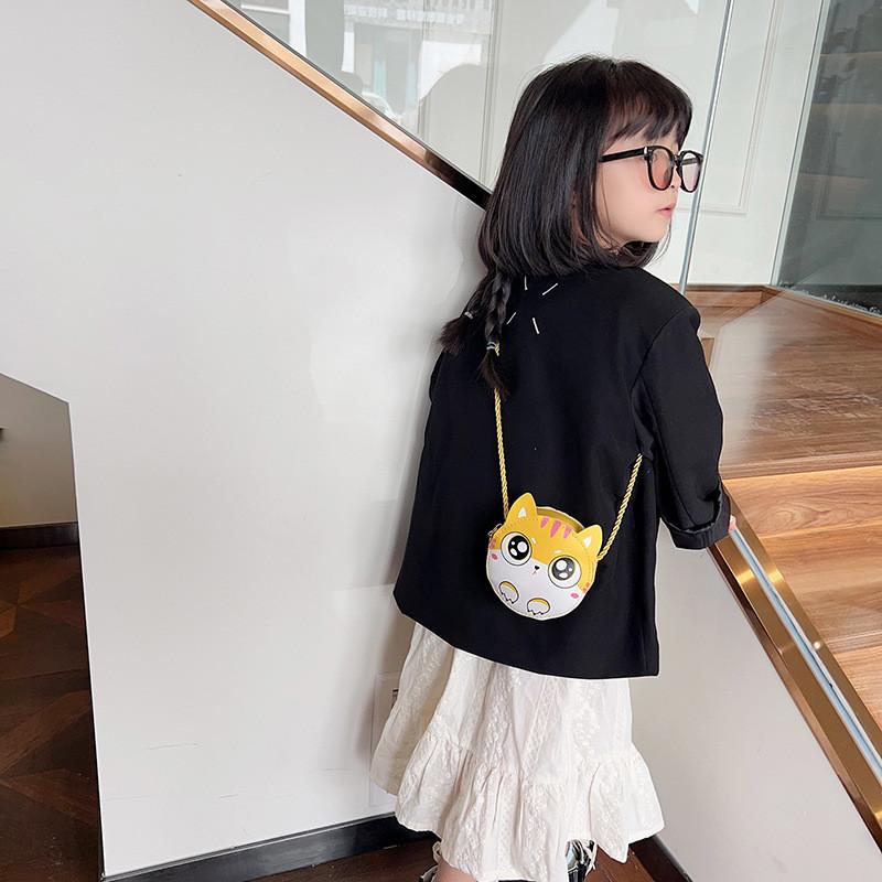 Cute Design Kitty Pu Shoulder Bag For Toddler Girls Stylish And Durable Accessory Everyday