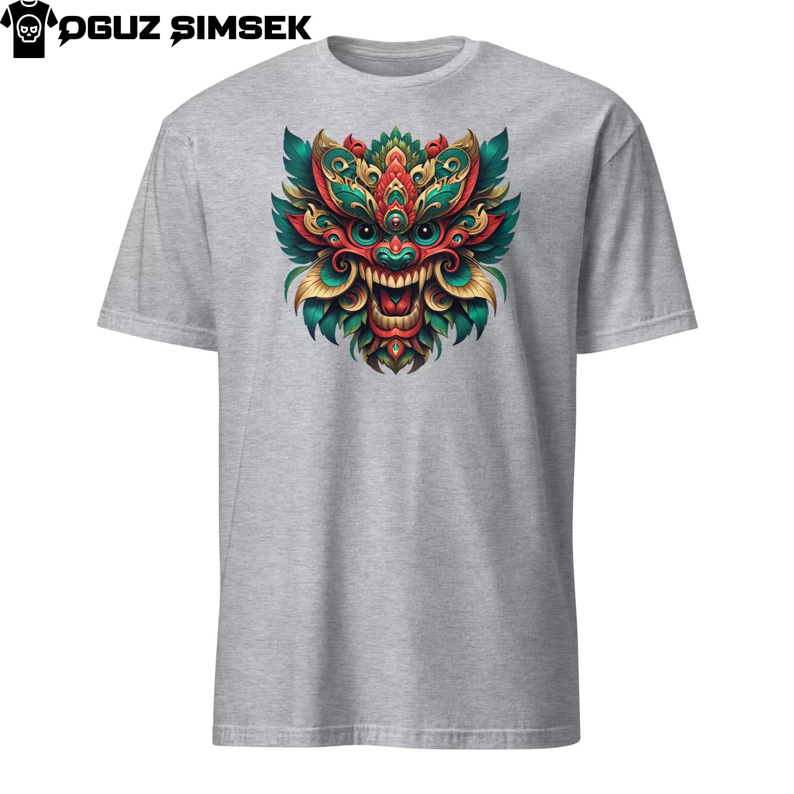 Colorful Mythical Creature Mask Unisex T-Shirt Mens Womens Tees Top | Graphic Design Tee XL