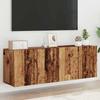 VidaXL Wall-mounted TV Cabinets 2 Pcs Old Wood 60x30x41 Cm, TV Stand, Media Cabinet, TV Console, HiFi Furniture, Center of 857663
