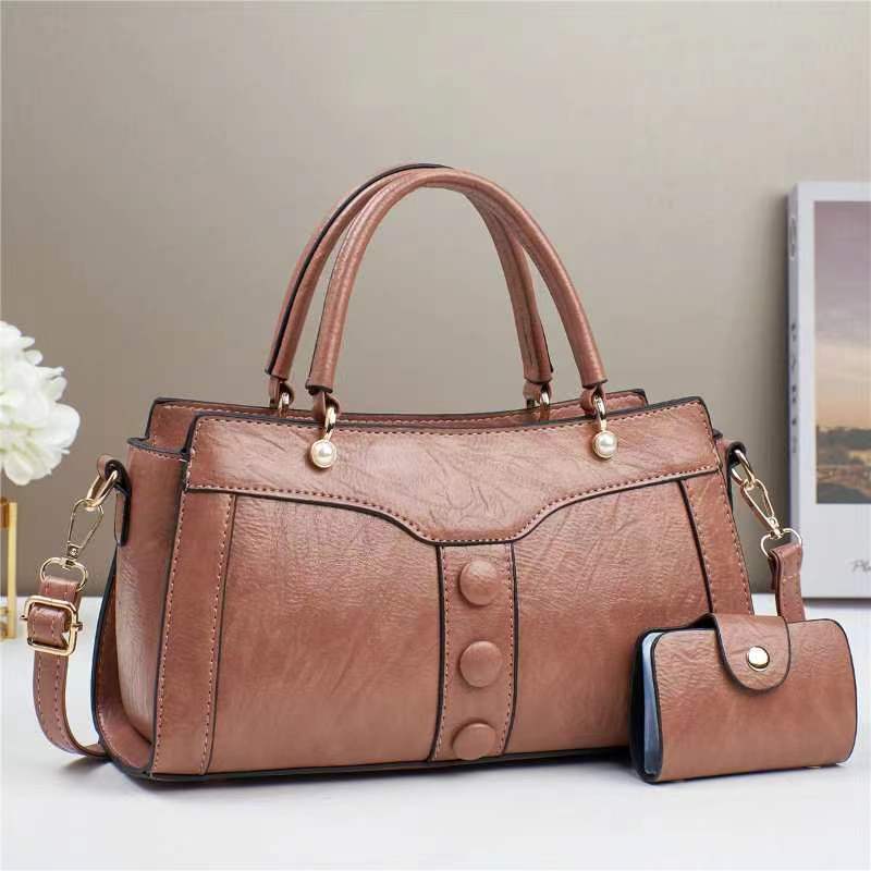 Ladies Shoulder Crossbody Bag For Women Top-Handle Bags with Wallet PU Leather Female Boston Bag Work Commuting Travel Dating