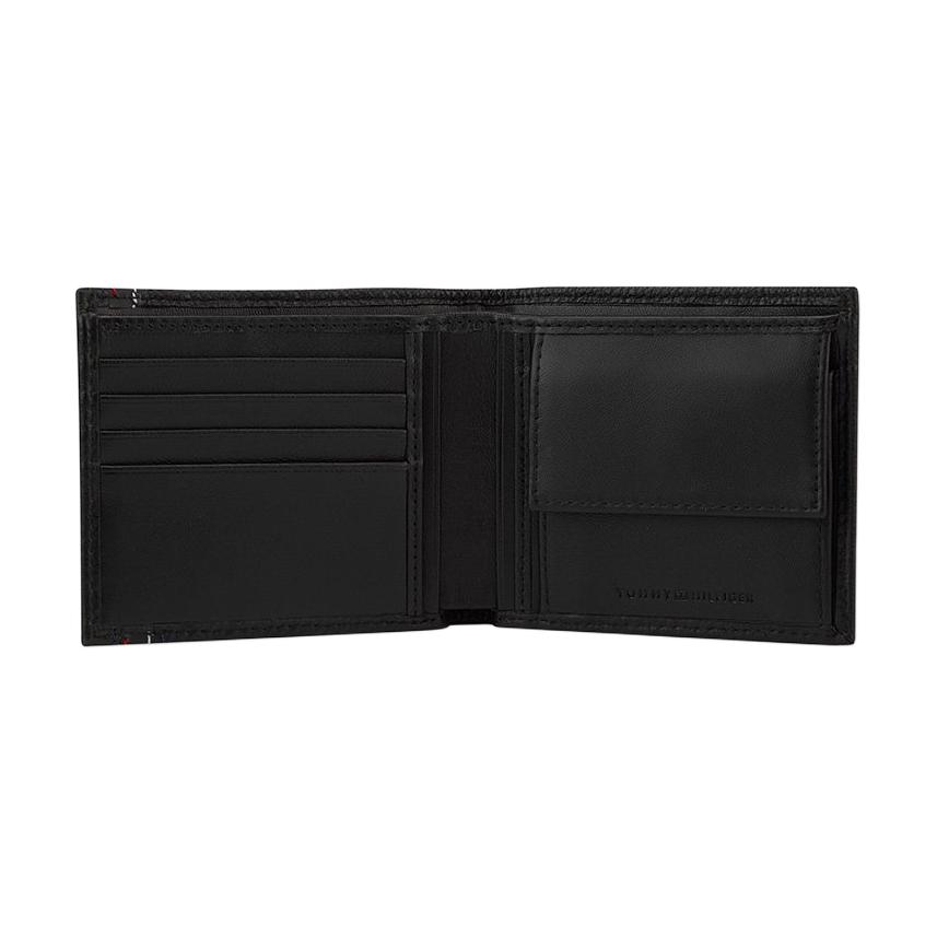 Tommy Hilfiger Business Casual Pebbled Texture Card Holder Wallet Men Wallet Black AM0AM14233