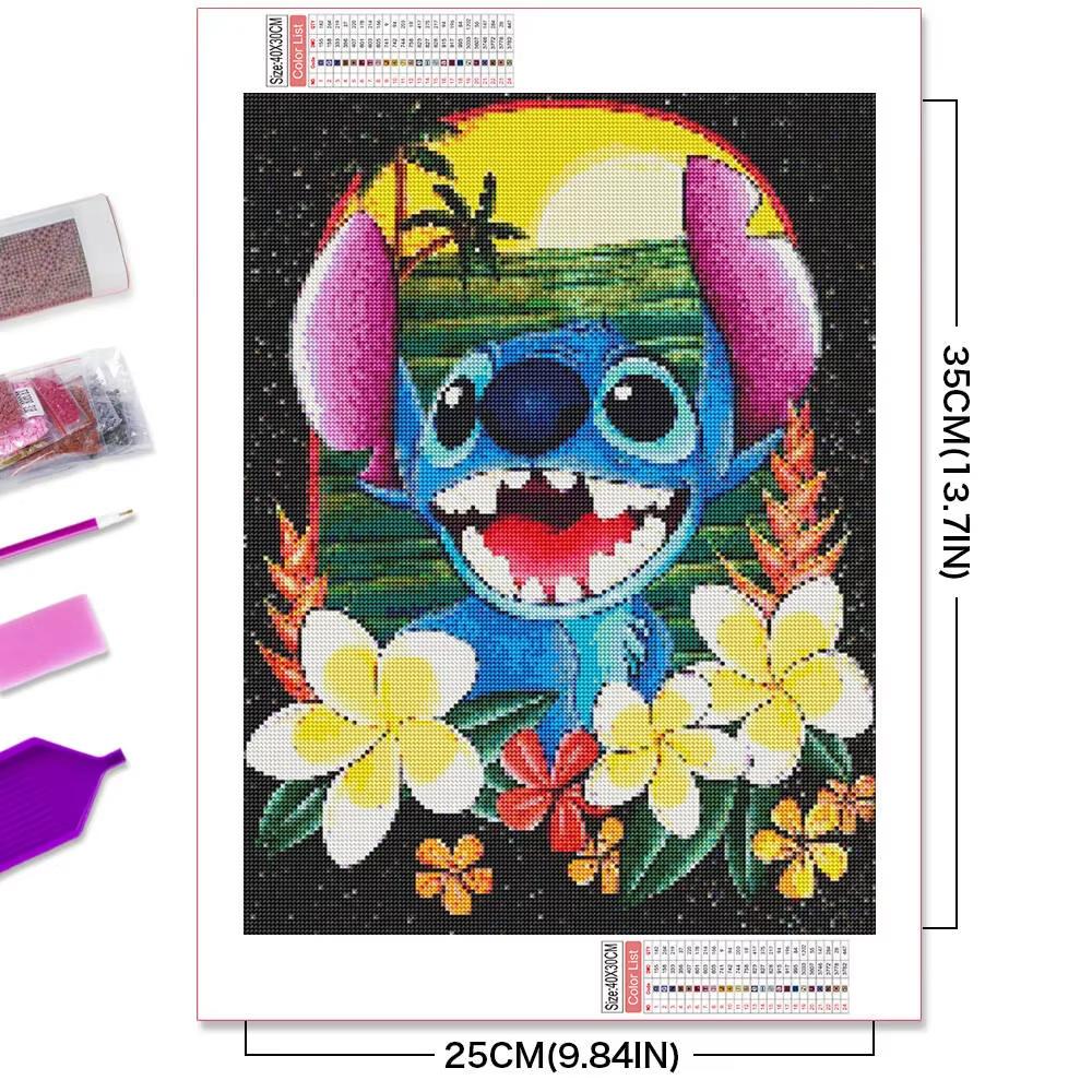 Full Round Drill Diamond Painting Lilo and Stitch 5D DIY Hobby Diamond Mosaic Cartoon Embroidery Moon Unique Gift