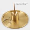 Elegant Brass Incenses Stick Burners with Ashes Catchers Tray for Meditation Home Decors Incenses Cones Holder Set