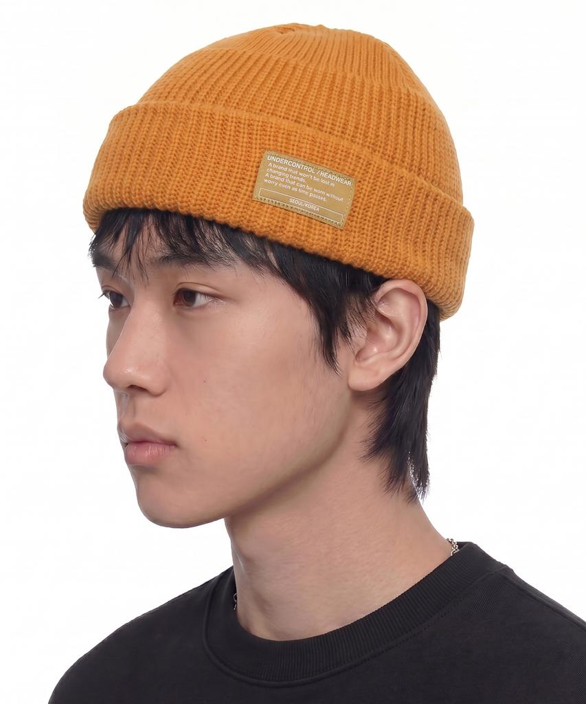 Eondeokeonteulol Winter Short Beanie Beanie / Monk Fit / Mustard