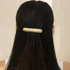 Retro Long Golden Metal Smooth Hammered Hairpin Minimalist Senior Hair Loop Accessories Ponytail Hair Pin Headwear Charm Jewelry