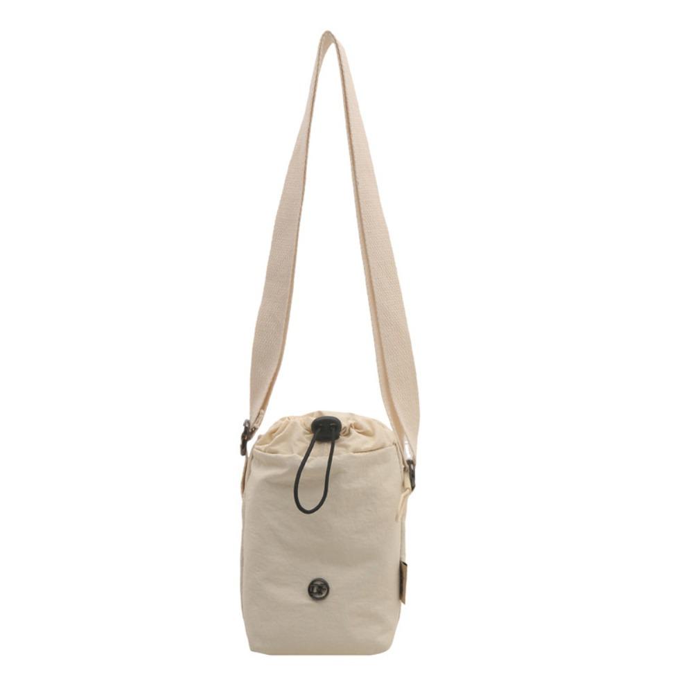 Multifunctional Drawstring Small Square Bag Zipper Water Bottle Bag Single Shoulder Bag  Girls